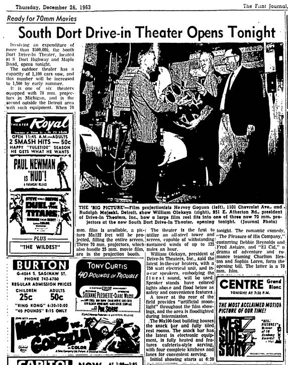 South Dort Drive-In Theatre - South Dort 12-26-63 (newer photo)